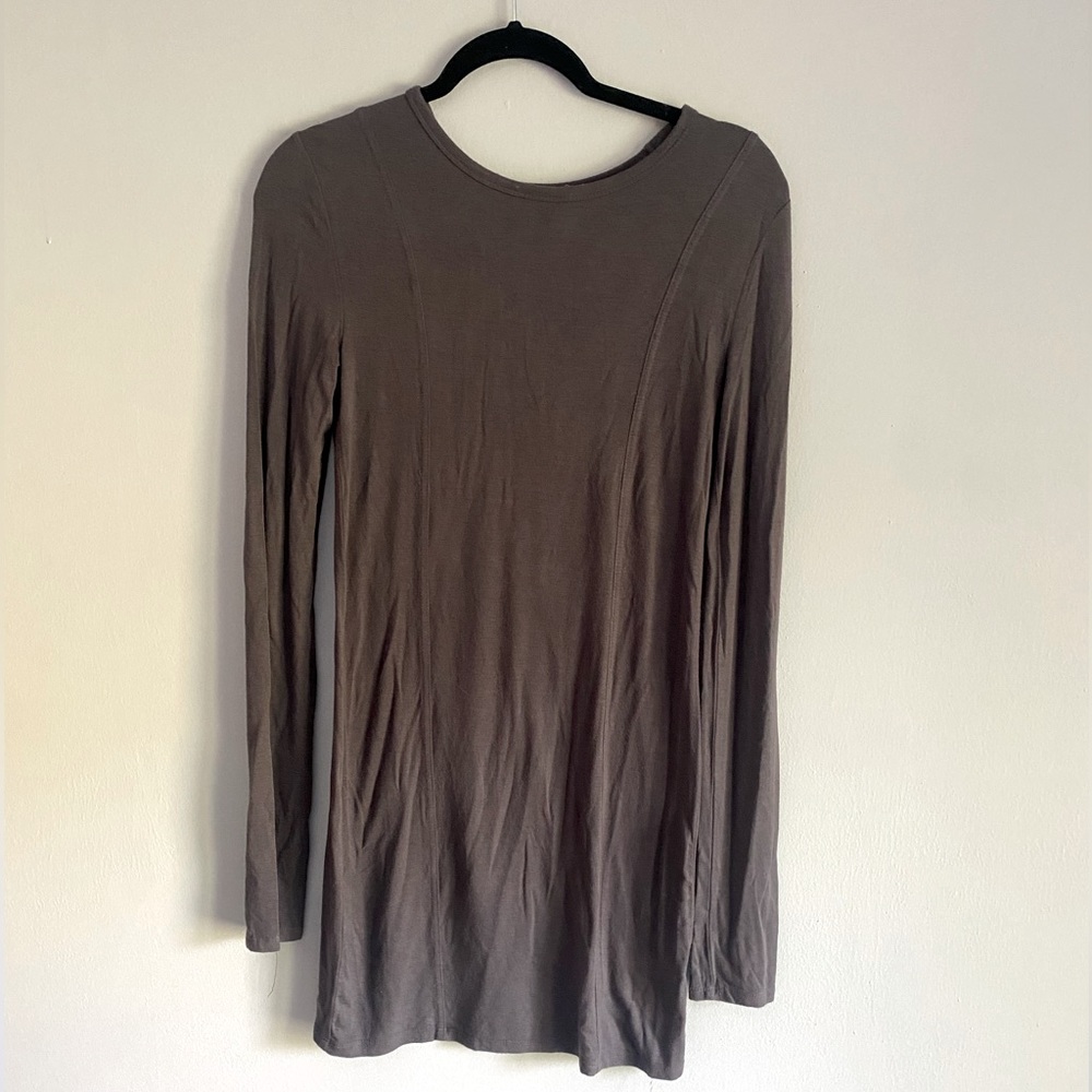 Alexander Wang Grey Long Sleeve Body Con Dress